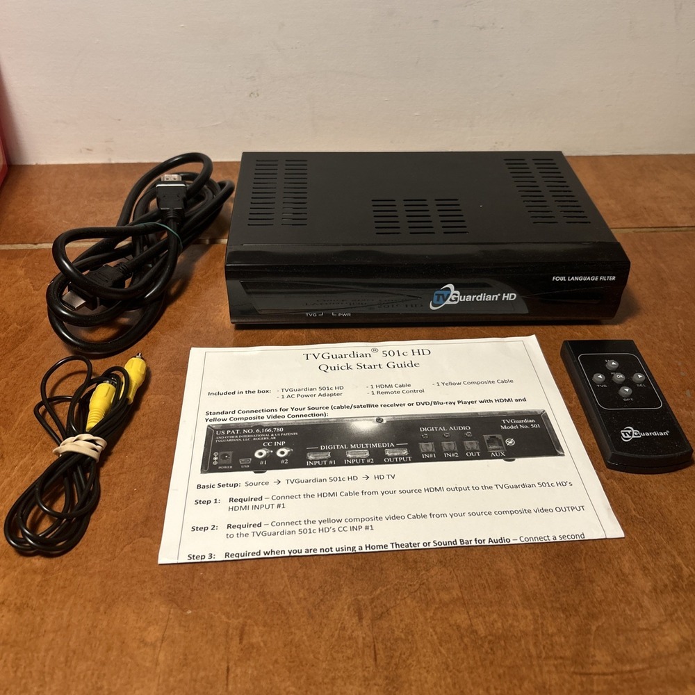 TV Guardian HD Vintage Foul Language Filter Model 501c With Remote J6